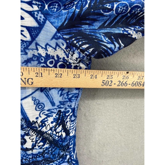 Chico's Blue Patterned Blazer - Picture 9 of 13